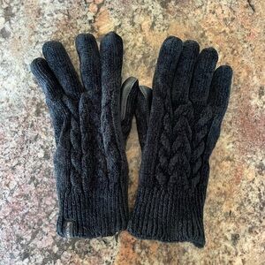 Brand new black braided gloves